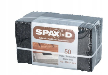 Podkładki gumowe pod legar Spax 4x100x100 mm